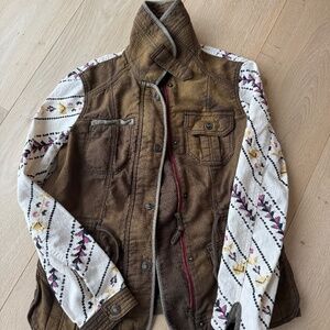 Free People Jacket with embroidered sleeves